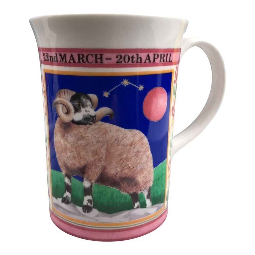 Queen's ZODIAC Aries the Ram Fine Bone China Coffee Mug Est 1875‎ England MUGS